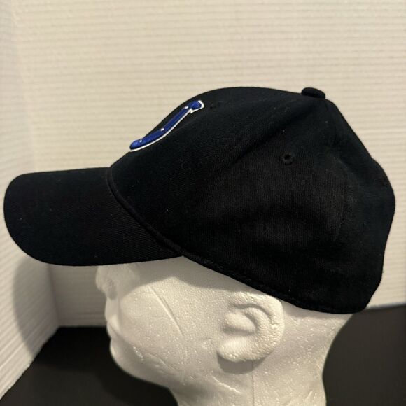 Indianapolis Colts Black Hat Stretch One Fit Horseshoe Logo Cap Football - Picture 4 of 9